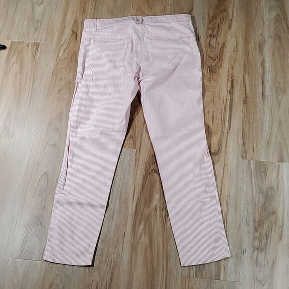 🔹️Gap Pink & White Striped Skinny Mini Pants Size 6/28 - Picture 4 of 12